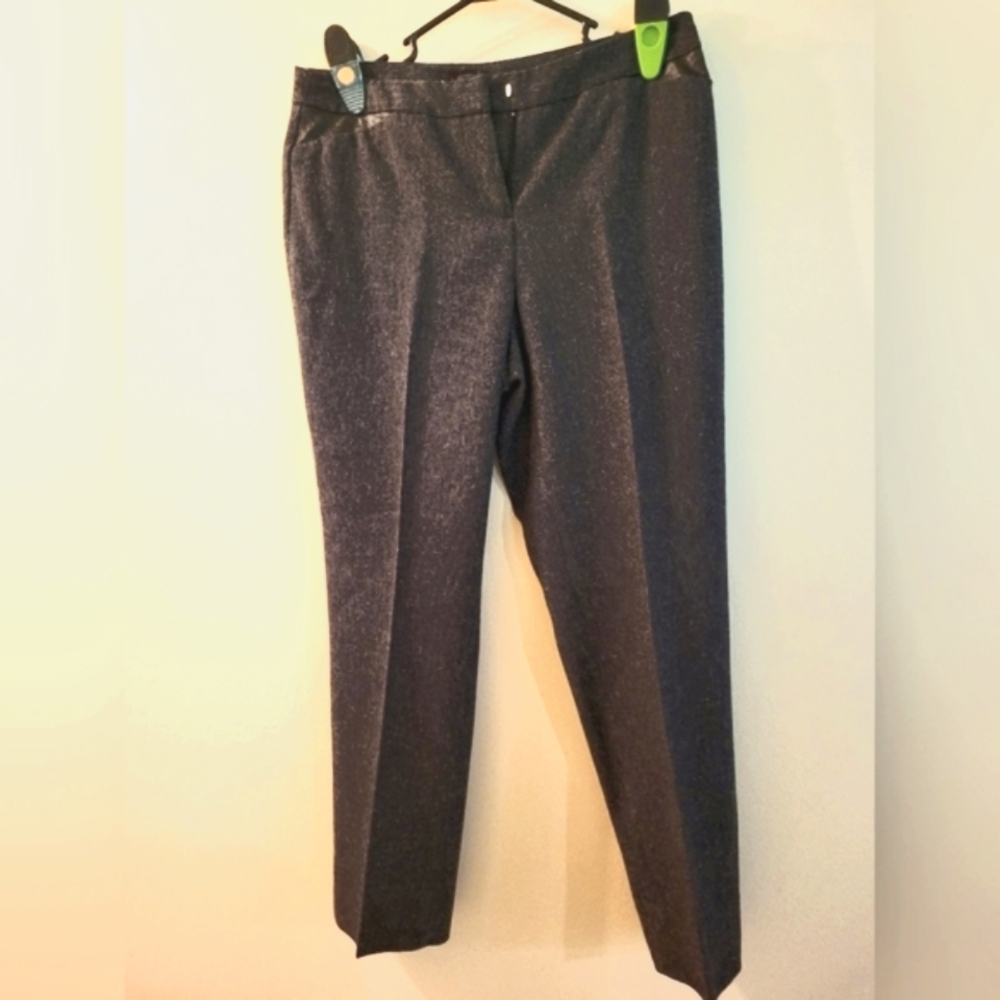 Rafaella Women's Black Tweed Dress Pants (Size 6)‎